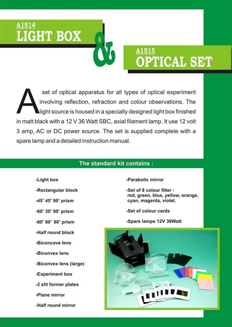 Light Box And Optical Set Prosaintis