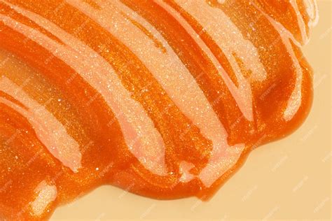 photo  view orange bright lip gloss