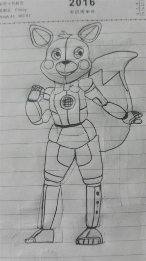 Mi Dibujito Kawaii Funtime Foxi Fnaf Amino Espa Ol Amino