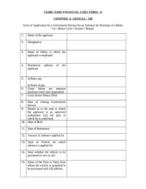tamil nadu financial code   template pdffiller