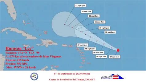 Huracán Lee Alcanza La Categoría 4 Y Se Forma La Tormenta Tropical