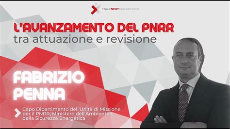 Attuazione Del Pnrr Intervista A Fabrizio Penna Capo Dipartimento