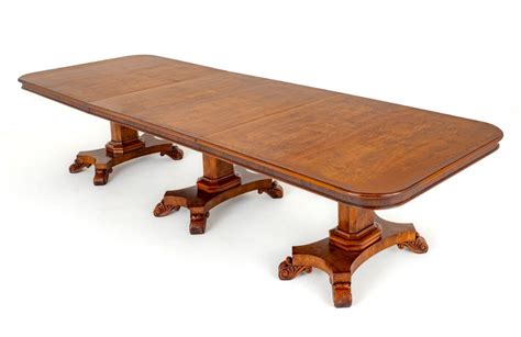 Regency Dining Table Walnut Extending 20 Seater George Bullock