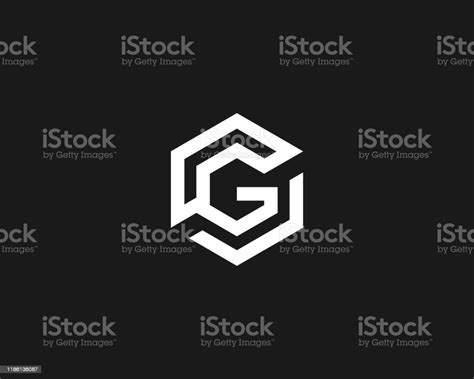 Abstract Letter G Vector Icon Design Modern Minimal Style Illustration Hexagon Alphabet Emblem