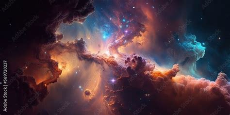 Colorful Space Galaxy Cloud Nebula