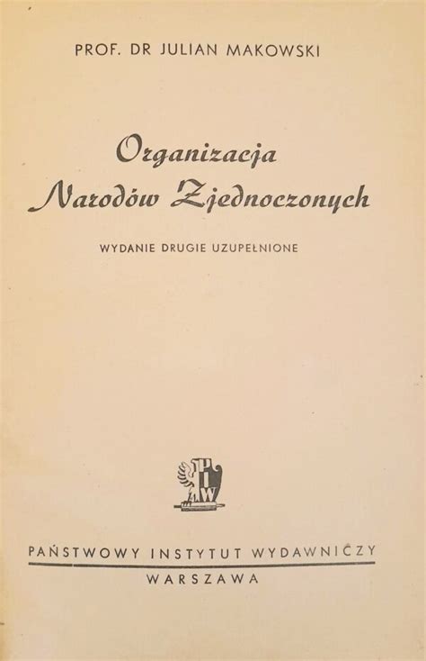 Organizacja Narod W Zjednoczonych Antykwariat Epicki