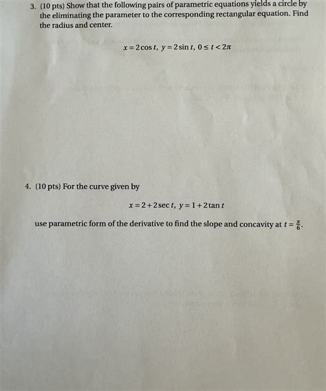 Solved 10 ﻿pts ﻿show That The Following Pairs Of