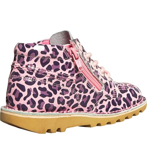 Buy Kickers Girls Kick Hi Leopard Boots Pink