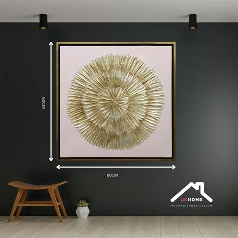 Ripley CUADRO UKHOME ABSTRACTO PINTADO A MANO 80CM X 80CM CU017