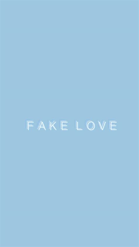 Download Fake Love Light Blue Aesthetic Iphone Wallpaper