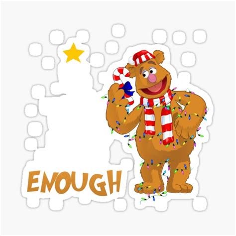 Is This Jolly Enough Fozzie Bear Christmas Lights Sticker For Sale By