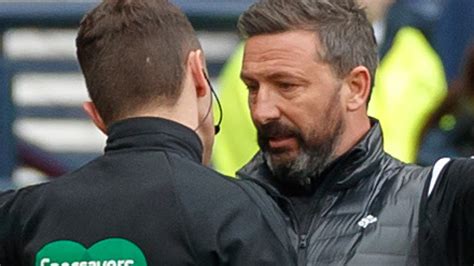 Aberdeens Derek Mcinnes Sent Off After Reacting To Sectarian Abuse