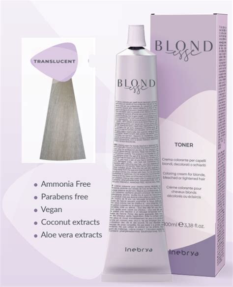 Inebrya Blondesse Coloring Cream Toner Translucent Ml Silk Solution