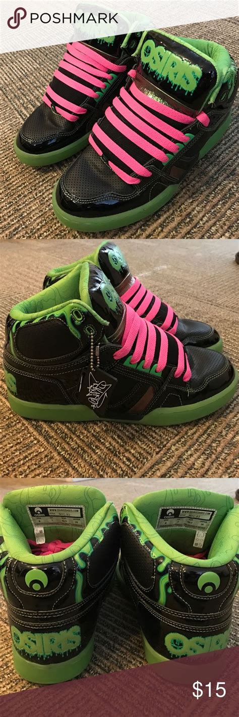 Osiris Shoes Never Worn Lime Green And Black Authentic Osiris Kicks