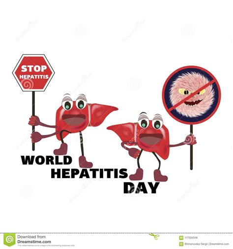 Conceito Para O Dia Da Hepatite Do Mundo Ilustração do Vetor