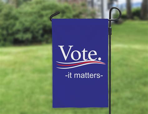 Vote It Matters Flag - 12" X 18" Garden Flag for Voters Awesome Yard