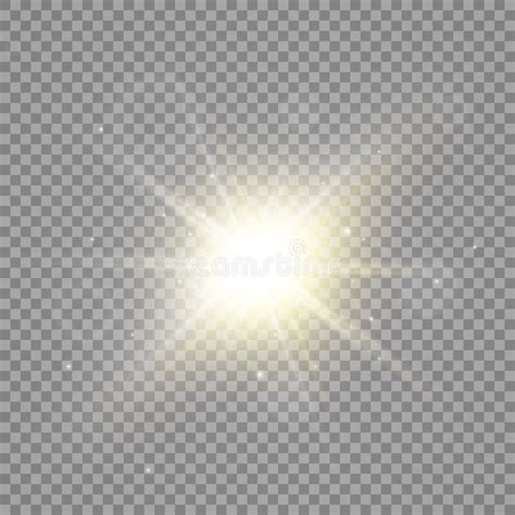 Gold Light Flare Special Effect. Illustration Stock Illustration ...