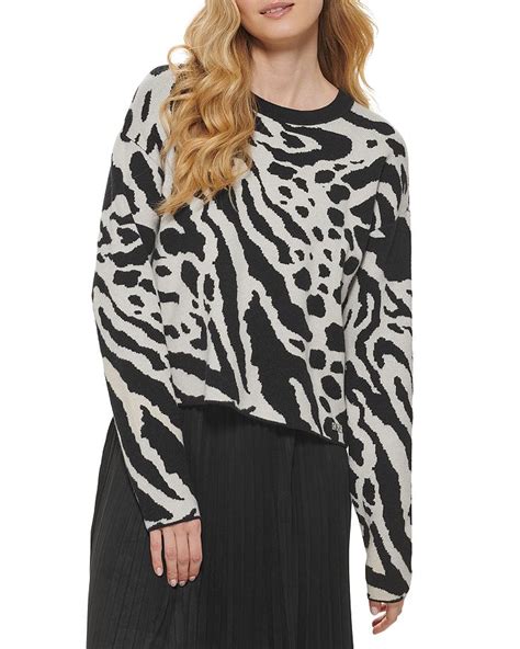 Dkny Animal Print Sweater Bloomingdales