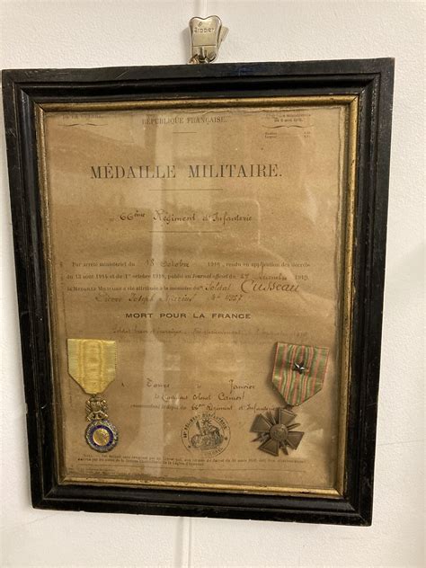 Lot 282 French And Belgian Medals Wwi Framed Groups