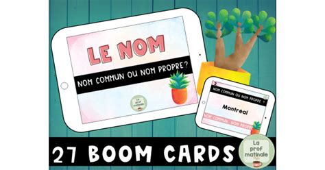 Nom Commun Ou Nom Propre Boom Cards