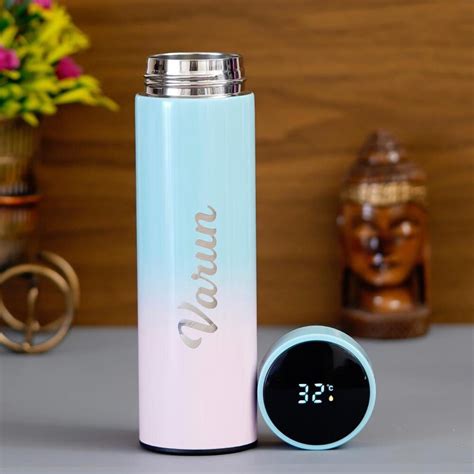 Customized Water Bottle With Temperature Display 500ml Black