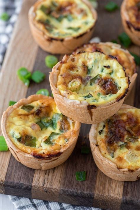 This Mini Ham And Cheese Quiche Consists Of Store Bough Pie Crust And