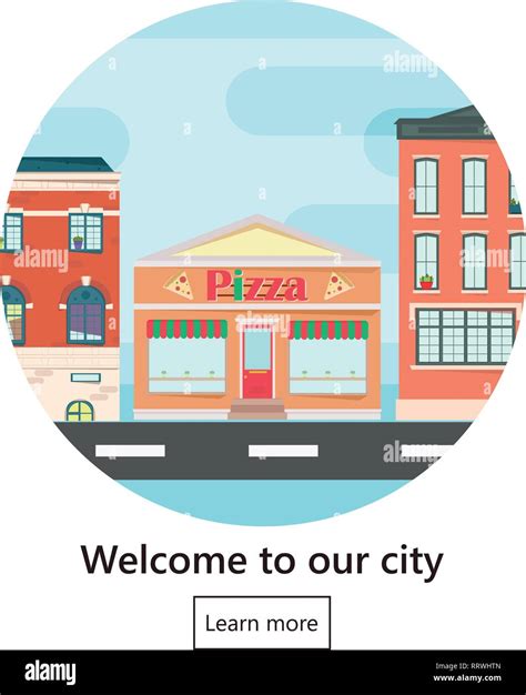 Web Banner With City Landscape City Landscape Urban Landscape In Flat