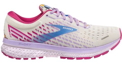 Brooks Empower Her Collection Ghost 13 Running Shoes In White Pink