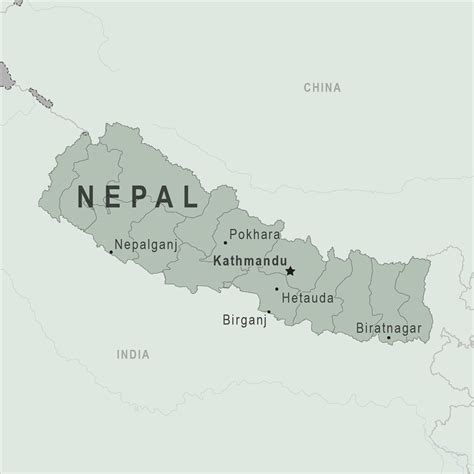 Physical Map Of Nepal