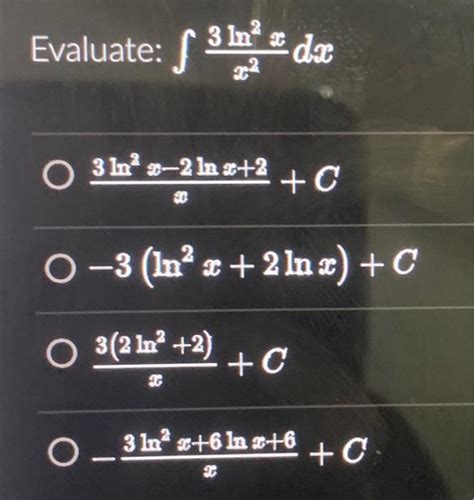 Solved Aluate ∫x23ln2xdx