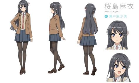 Seishun Buta Yarou Wa Bunny Girl Senpai No Yume Wo Minai Characters Anime Design Mai