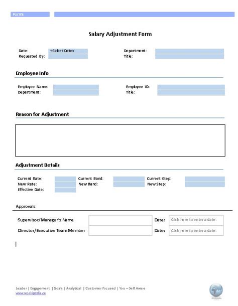 Payroll Adjustment Form Template