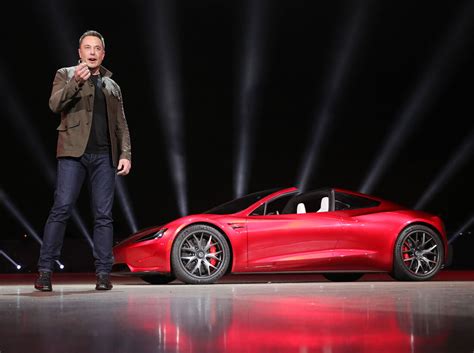 Neuer Tesla Roadster Km H Spitze Markstart Auto Motor Und