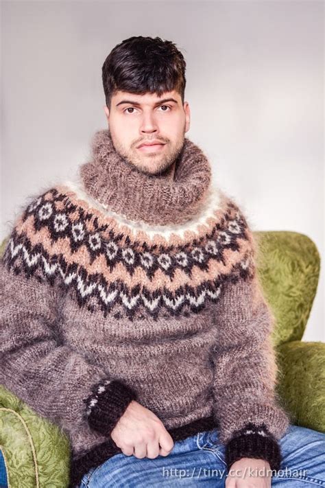 Lopi Mohair Sweaters Hot Sweater Chunky Turtleneck Sweater