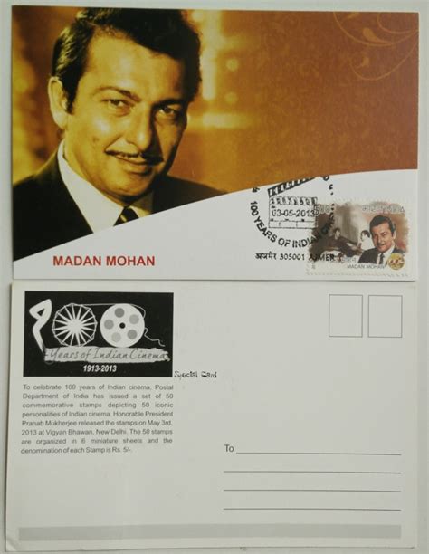 Madan Mohan100 Years Of Indian Cinema Maxim Card Sams Shopping