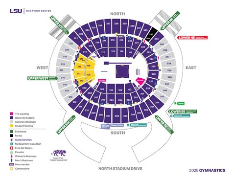LSU Gymnastics - Maravich Center Seating Chart (PMAC)