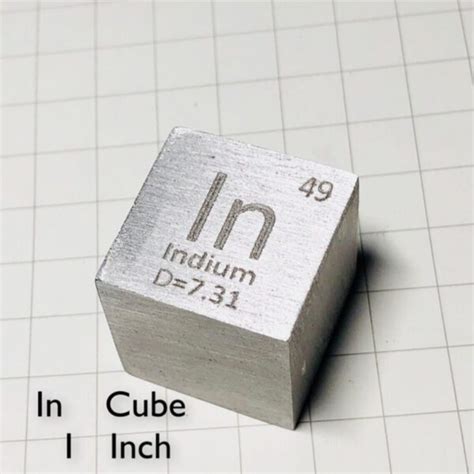 Indium Metal Cube Element Collection Ljqmetal