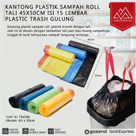 Jual Kantong Plastik Sampah Roll Tali X Cm Isi Lembar Plastic