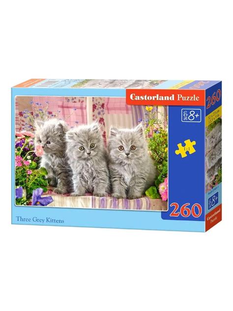 Puzzle 260 pièces Trois chatons gris N A Kiabi 8 33