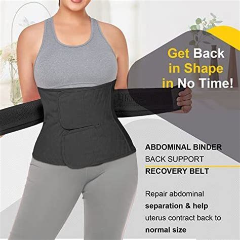 Qeesmei Postpartum Belly Band Abdominal Binder Post Surgery C Section