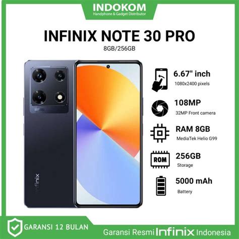 Jual Infinix Note 30 Pro 8GB 256GB Garansi Resmi Di Seller Indokom