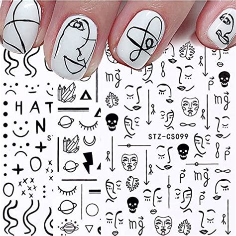 9 hojas de calcomanías doradas para arte de uñas calcomanías