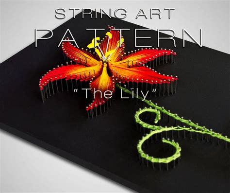 String Art Pattern the Lily Flower String Art String Art DIY String Art ...