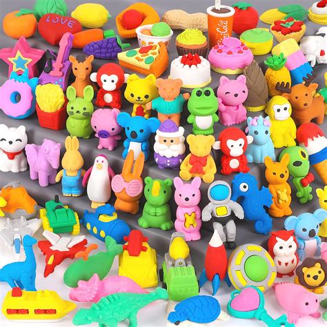 Hinzer 100 Pack Animal Erasers Bulk Pull Apart 3d Puzzle