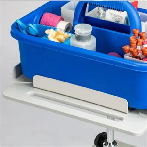 Clinton Store And Go Mobile Phlebotomy Cart With Locking Tray Brackets