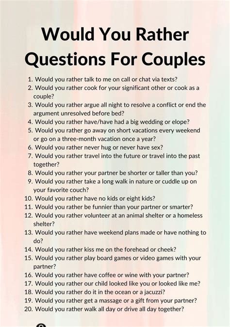 Would You Rather Questions For Couples Healthy Relationship Advice