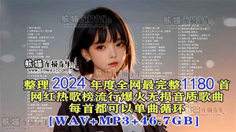 【歌单推荐】整理2024年度全网最完整1180首网红热歌榜流行爆火无损音质歌曲，每首都可以单曲循环[wav Mp3 46 7gb] 音乐免费下载 歌曲下载 音乐下载 无损音乐下载 熊猫无损音乐