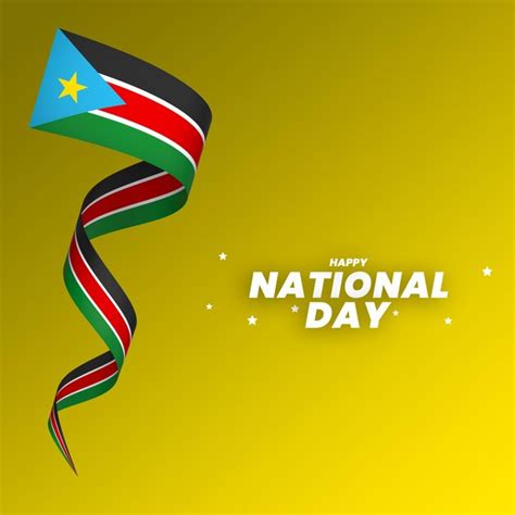 Premium Psd South Sudan Flag Element Design National Independence Day