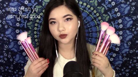 ASMR Mic Brushing For One Hour With Different Brushes YouTube