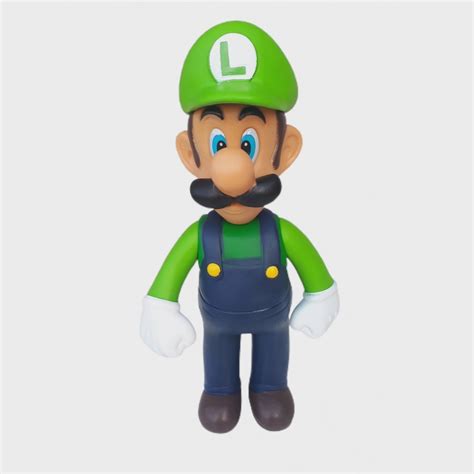 Boneco Luigi 26cm Super Mario Bros Nintendo Na Caixa Submarino